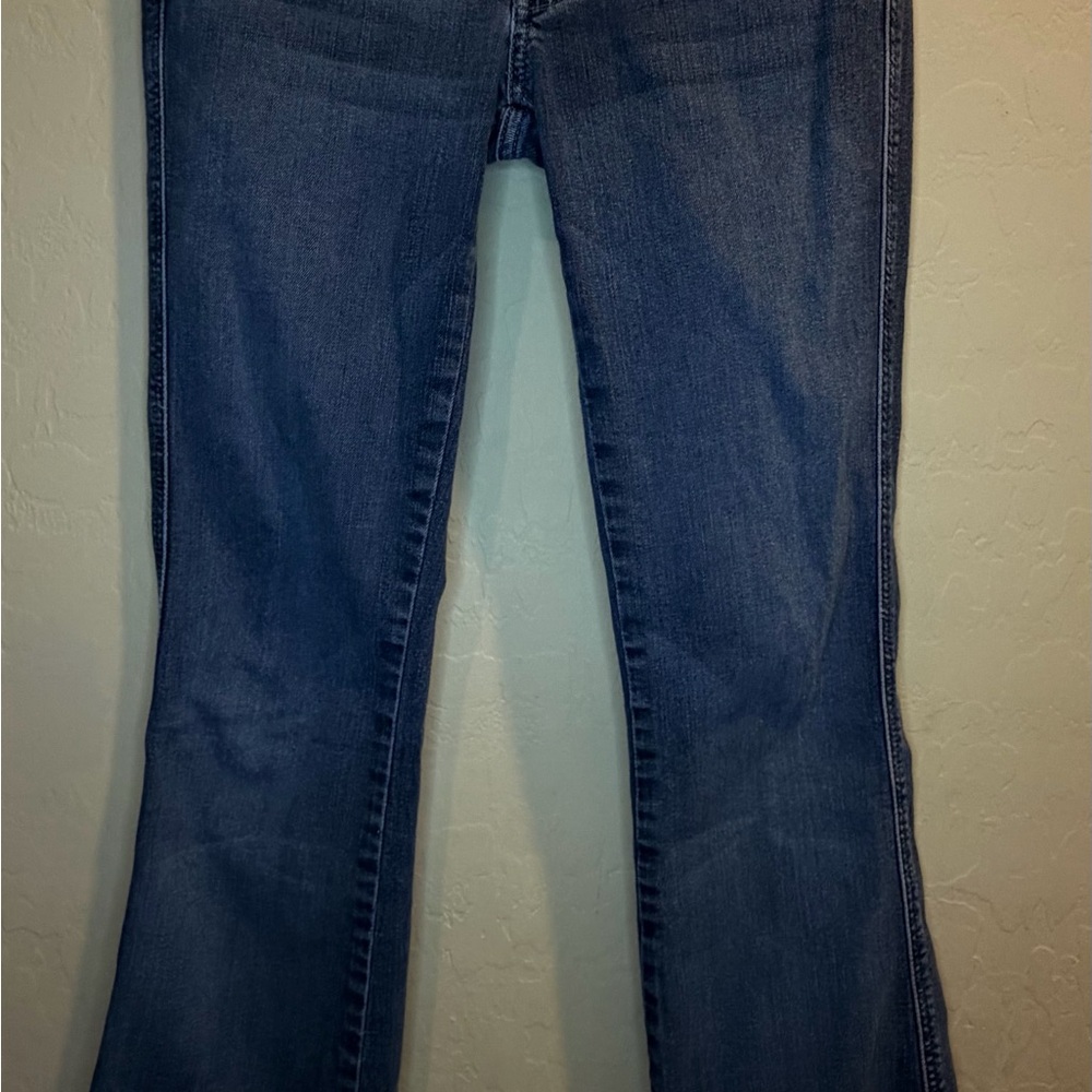 Women’s Dark Wash Bootcut Jeans Size 25/26 Low Rise Stretch Denim